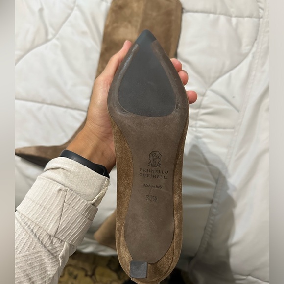 BRUNELLO CUCINELLI
Suede Monili Stiletto Riding Boots - Picture 9 of 10